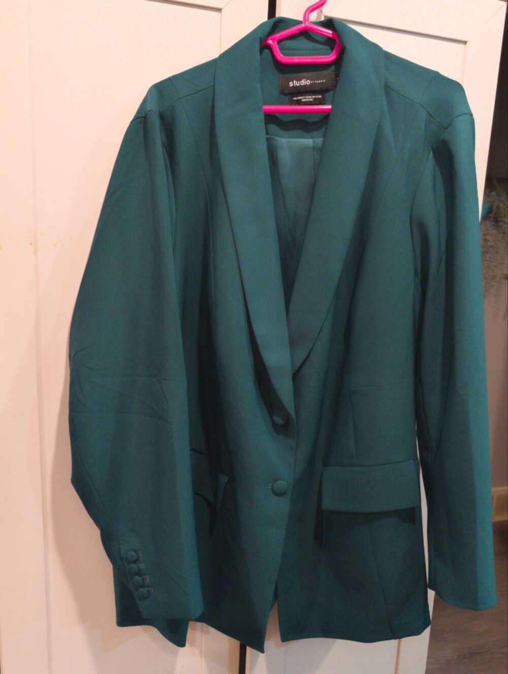 Studio by Torrid Studio Collection Tailored Twill Blazer Green Size 3(X)